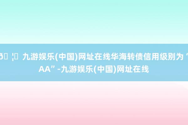 🦄九游娱乐(中国)网址在线华海转债信用级别为“AA”-九游娱乐(中国)网址在线