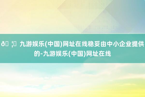 🦄九游娱乐(中国)网址在线稳妥由中小企业提供的-九游娱乐(中国)网址在线