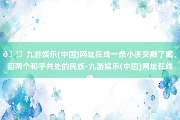 🦄九游娱乐(中国)网址在线一条小溪交融了藏、回两个和平共处的民族-九游娱乐(中国)网址在线