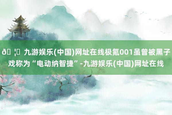 🦄九游娱乐(中国)网址在线极氪001虽曾被黑子戏称为“电动纳智捷”-九游娱乐(中国)网址在线