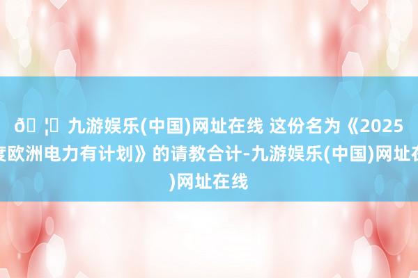 🦄九游娱乐(中国)网址在线 这份名为《2025年度欧洲电力有计划》的请教合计-九游娱乐(中国)网址在线